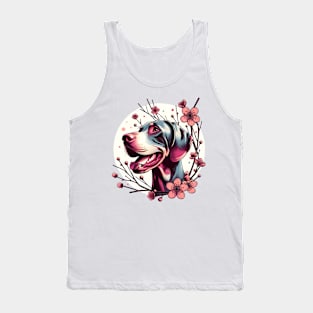 Pudelpointer, Spring's Cherry Blossoms, Floral Joy Tank Top